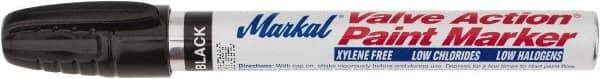 Markal - Black Permanent Marker - Felt Tip - USA Tool & Supply