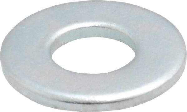 Value Collection - 1/4" Screw, Steel SAE Flat Washer - 9/32" ID x 5/8" OD, 1/16" Thick, Zinc-Plated Finish - USA Tool & Supply