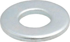 Value Collection - 1/4" Screw, Steel SAE Flat Washer - 9/32" ID x 5/8" OD, 1/16" Thick, Zinc-Plated Finish - USA Tool & Supply