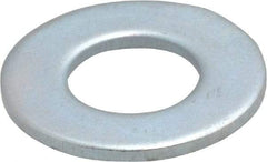 Value Collection - 3/8" Screw, Steel SAE Flat Washer - 13/32" ID x 13/16" OD, 1/16" Thick, Zinc-Plated Finish - USA Tool & Supply