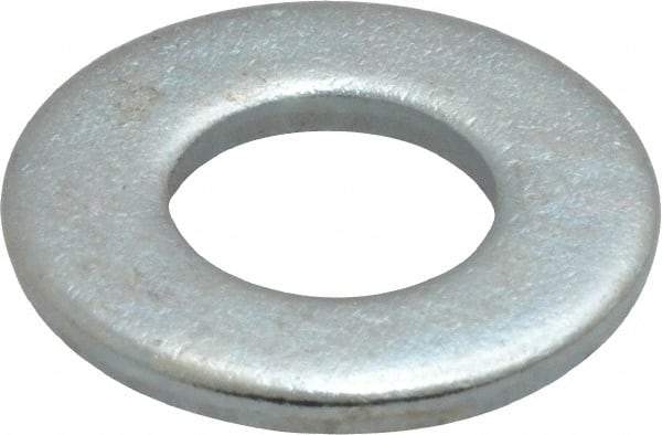 Value Collection - 1/2" Screw, Steel SAE Flat Washer - 17/32" ID x 1-1/16" OD, 3/32" Thick, Zinc-Plated Finish - USA Tool & Supply