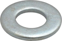 Value Collection - 1/2" Screw, Steel SAE Flat Washer - 17/32" ID x 1-1/16" OD, 3/32" Thick, Zinc-Plated Finish - USA Tool & Supply