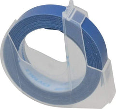 Dymo - 144" Long, Blue Embossing Tape - 3/8" Wide, 12' Long - USA Tool & Supply