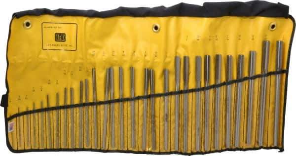 Made in USA - 1/16" to 1/2", Chucking Reamer Set - Straight Flute, Right Hand Cut, 29 Pieces - USA Tool & Supply