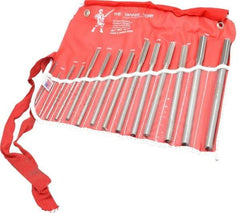 Made in USA - 0.124" to 0.501", Chucking Reamer Set - Straight Flute, Right Hand Cut, 14 Pieces - USA Tool & Supply