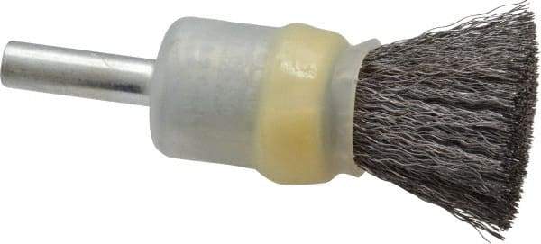 Osborn - 1/2" Brush Diam, Crimped, End Brush - 1/4" Diam Shank, 25,000 Max RPM - USA Tool & Supply