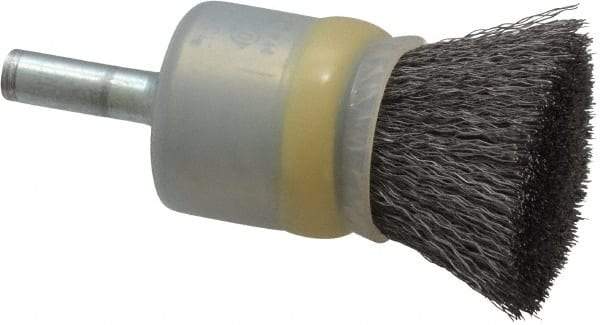 Osborn - 3/4" Brush Diam, Crimped, End Brush - 1/4" Diam Shank, 20,000 Max RPM - USA Tool & Supply