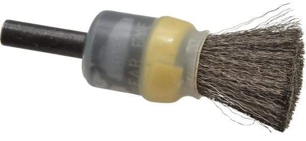 Osborn - 1/2" Brush Diam, Crimped, End Brush - 1/4" Diam Shank, 25,000 Max RPM - USA Tool & Supply