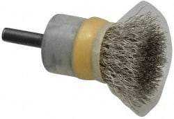 Osborn - 3/4" Brush Diam, Crimped, End Brush - 1/4" Diam Shank, 20,000 Max RPM - USA Tool & Supply