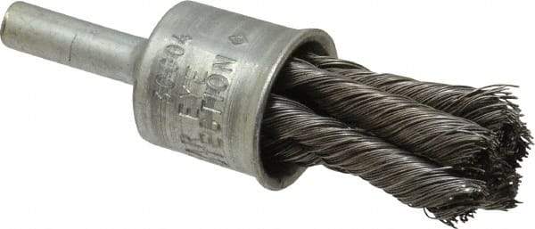 Osborn - 3/4" Brush Diam, Knotted, End Brush - 1/4" Diam Shank, 20,000 Max RPM - USA Tool & Supply