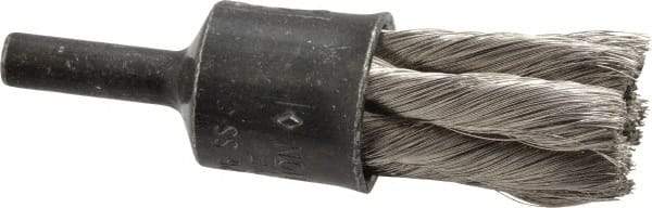 Osborn - 1/2" Brush Diam, Knotted, End Brush - 1/4" Diam Shank, 22,000 Max RPM - USA Tool & Supply