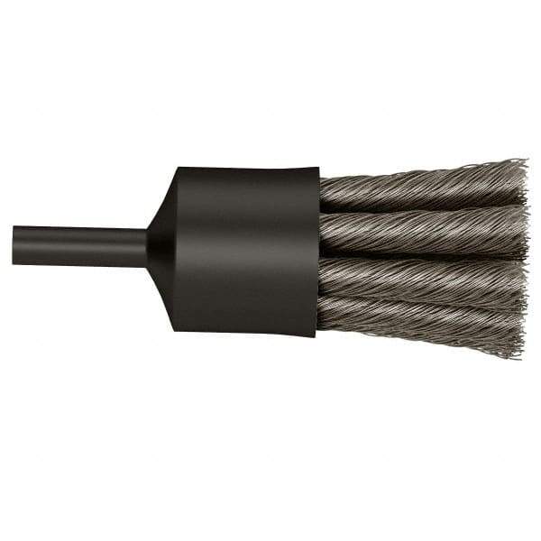 Osborn - 3/4" Brush Diam, Knotted, End Brush - 1/4" Diam Shank, 20,000 Max RPM - USA Tool & Supply