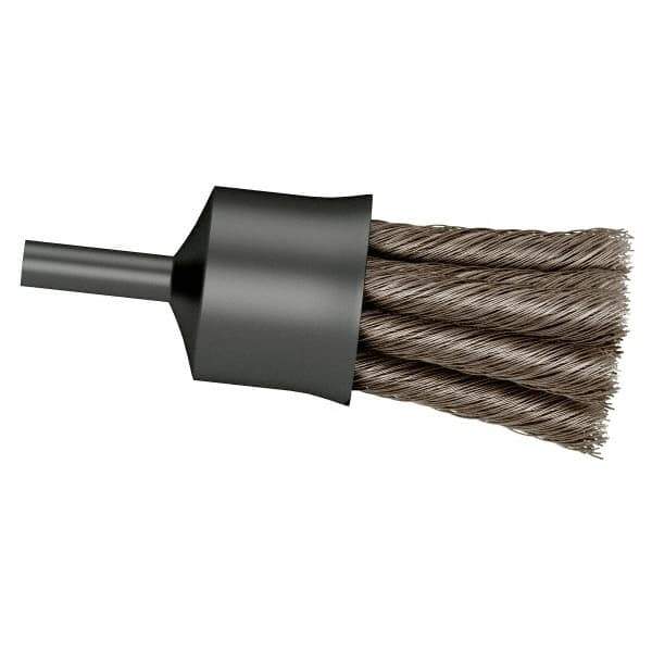 Osborn - 3/4" Brush Diam, Knotted, End Brush - 1/4" Diam Shank, 20,000 Max RPM - USA Tool & Supply