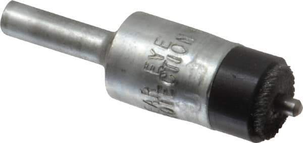 Osborn - 1/2" Brush Diam, End Brush - 1/4" Diam Shank, 1/8" Pilot Diam, 25,000 Max RPM - USA Tool & Supply