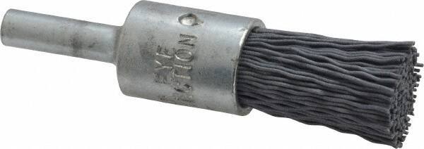 Osborn - 320 Grit, 1/2" Brush Diam, End Brush - Extra Fine Grade, 1/4" Diam Shank, 9,000 Max RPM - USA Tool & Supply