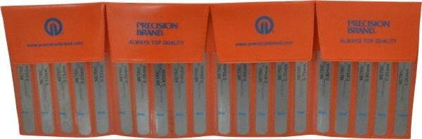 Precision Brand - 20 Piece, 0.05 to 1mm Parallel Feeler Gage Set - 5" Long x 1/2" Wide, Steel - USA Tool & Supply