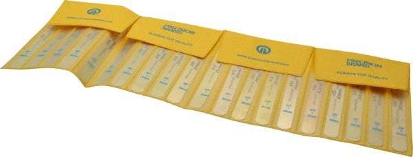 Precision Brand - 20 Piece, 0.001 to 0.03" Thick, Parallel Feeler Gage Set - 5" Leaf Length, 1/2" Wide, Brass - USA Tool & Supply