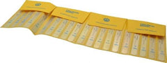 Precision Brand - 20 Piece, 0.001 to 0.03" Thick, Parallel Feeler Gage Set - 5" Leaf Length, 1/2" Wide, Brass - USA Tool & Supply