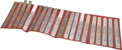 Precision Brand - 20 Piece, 0.001 to 0.031" Thick, Parallel Feeler Gage Set - 5" Leaf Length, 1/2" Wide, Stainless Steel - USA Tool & Supply