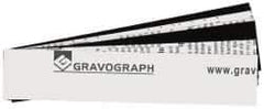 Gravotech - 10 Inch Long x 2 Inch High, Plastic Engraving Stock - White and Black - USA Tool & Supply