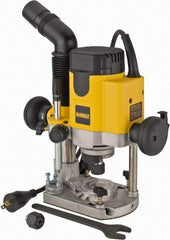 DeWALT - 8,000 to 24,000 RPM, 2 HP, 10 Amp, Plunge Base Electric Router - 1/4 and 1/2 Inch Collet - USA Tool & Supply