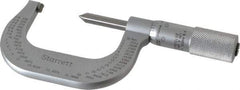 Starrett - 1 to 2" Range, Mechanical Screw Thread Micrometer - Plain Thimble, 0.001" Graduation, 0.004mm Accuracy - USA Tool & Supply