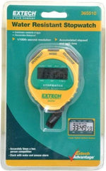 Extech - Stopwatch, Timer and Clock - Yellow - USA Tool & Supply