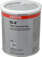 Loctite - 8 Lb Can High Temperature Anti-Seize Lubricant - Copper/Graphite, -29 to 1,800°F, Copper Colored, Water Resistant - USA Tool & Supply