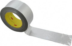 3M - 36 Yd Long x 2" Wide, Series 363, Silver Aluminum Tape - 7.3 mil Thick, 135 Lb/In Tensile Strength - USA Tool & Supply