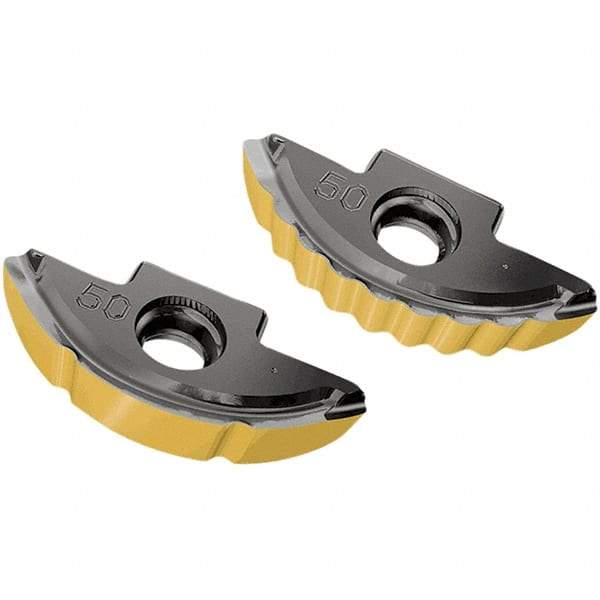 Iscar - BLR400 MFW Grade IC830 Carbide Milling Insert - TiAlN/AlTiN/TiN Finish, 5.5mm Thick, 20mm Corner Radius - USA Tool & Supply