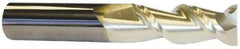 ProMax - 3/4", 1-5/8" LOC, 3/4" Shank Diam, 4" OAL, 2 Flute, Solid Carbide Square End Mill - Single End, ZrN Finish, Spiral Flute, 40° Helix, Centercutting, Right Hand Cut, Right Hand Flute, Series 108 - USA Tool & Supply