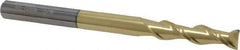 ProMax - 5/16", 1-1/4" LOC, 5/16" Shank Diam, 4" OAL, 2 Flute, Solid Carbide Square End Mill - Single End, ZrN Finish, Spiral Flute, 40° Helix, Centercutting, Right Hand Cut, Right Hand Flute, Series 108 - USA Tool & Supply
