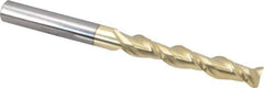 ProMax - 1/2", 3" LOC, 1/2" Shank Diam, 6" OAL, 2 Flute, Solid Carbide Square End Mill - Single End, ZrN Finish, Spiral Flute, 40° Helix, Centercutting, Right Hand Cut, Right Hand Flute, Series 108 - USA Tool & Supply