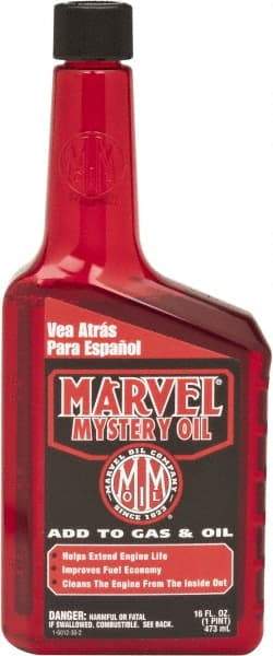 Marvel - 16 Ounce Fuel Treatment - Comes in Bottle, Mineral Oil Composition - USA Tool & Supply