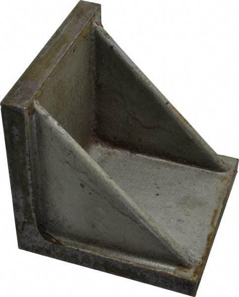 Interstate - 4" Wide x 4" Deep x 4" High Cast Iron Precision-Ground Angle Plate - Standard Plate, Flat Surface, Double Web, Single Plate - USA Tool & Supply