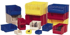 Quantum Storage - 75 Lb. Load Capacity, 18" Deep, Green Polypropylene Hopper Stacking Bin - 11" High x 16-1/2" Wide x 18" Long - USA Tool & Supply