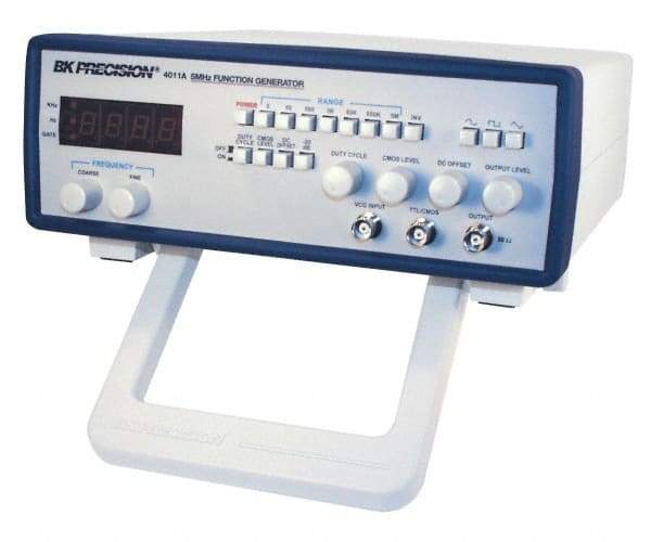 B&K Precision - 500 msec, -20 dB, 50 Ohm, 10 MHz Sine Wave, LED Display, Linear and Logarithmic Function Generator - 10 ppm Wave Accuracy, 20 dB Amplitude, 10 MHz Max Wave Form, Includes Instruction Manual, Output Cable with BNC to Alligator Clips - USA Tool & Supply