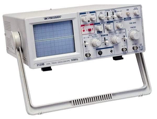 B&K Precision - 40 MHz, 2 Channel, Portable Oscilloscope - CRT Display - USA Tool & Supply