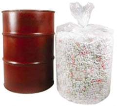 Made in USA - 55 Gal, 8 mil, LDPE Drum Liner - 38" Diam, 56" High, Flexible Liner - USA Tool & Supply