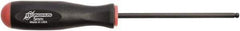 Bondhus - 5mm Hex Ball End Driver - 4.3" Blade Length, Rubber Grip Handle, 219mm OAL - USA Tool & Supply