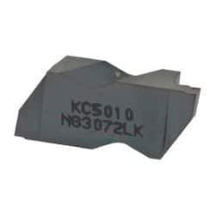 Kennametal - 3072NG K Grade KC5010, 1.83mm Cutting Width Carbide Grooving Insert - 2.39mm Max Depth of Cut, Left Hand, 0.19mm Corner Radius, TiAlN Finish - USA Tool & Supply