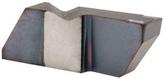 Kennametal - 4250NGD K Grade KC5025, 6.35mm Cutting Width Carbide Grooving Insert - 12.7mm Max Depth of Cut, Right Hand, 0.57mm Corner Radius, TiAlN Finish - USA Tool & Supply
