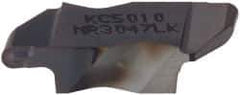Kennametal - 3047NR K Grade KC5010, 2.39mm Cutting Width Carbide Grooving Insert - 3.81mm Max Depth of Cut, Left Hand, 1.19mm Corner Radius, TiAlN Finish - USA Tool & Supply