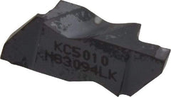 Kennametal - 3094NG K Grade KC5010, 2.39mm Cutting Width Carbide Grooving Insert - 3.81mm Max Depth of Cut, Left Hand, 0.19mm Corner Radius, TiAlN Finish - USA Tool & Supply