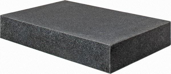 Value Collection - 18" Long x 12" Wide x 3" Thick, Granite Inspection Surface Plate - B Toolroom Grade, 0.0001" Unilateral Tolerance - USA Tool & Supply