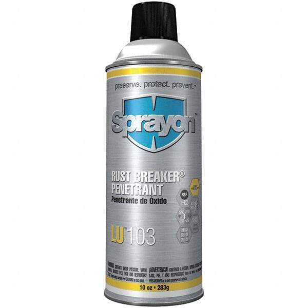 Sprayon - 10 oz Aerosol Penetrant - Light Amber, -20°F to 550°F, Food Grade - USA Tool & Supply