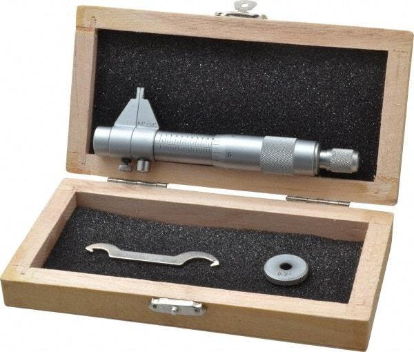 Value Collection - 0.2 to 1.2", Mechanical Inside Micrometer - 0.001" Graduation, 0.001" Accuracy, Ratchet Stop Thimble - USA Tool & Supply