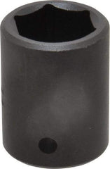 Blackhawk by Proto - 1/2" Drive 7/8" Standard Impact Socket - 6 Points, 1-5/8" OAL - USA Tool & Supply