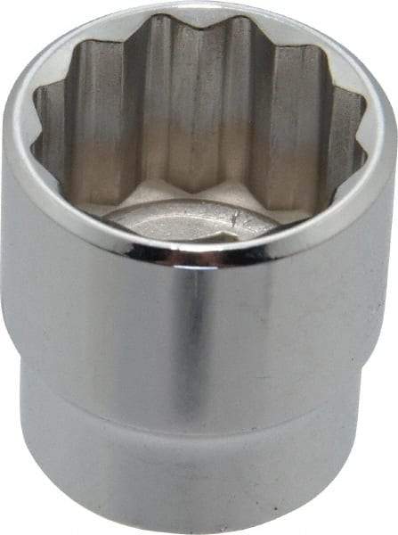 Blackhawk by Proto - 13/16", 3/8" Drive, Standard Hand Socket - 12 Points, 1-7/32" OAL, Chrome Finish - USA Tool & Supply