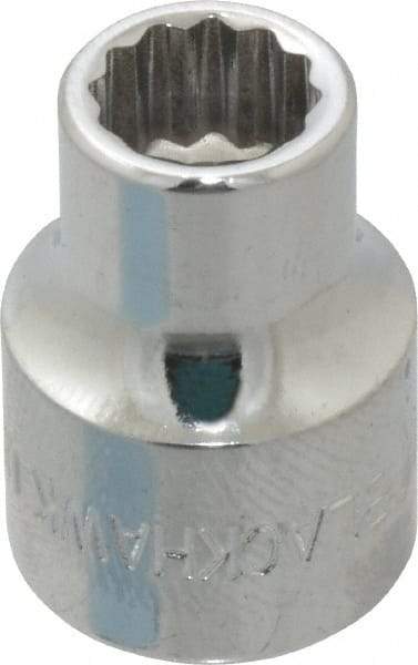 Blackhawk by Proto - 3/8" Drive, Standard Hand Socket - 12 Points, 57/64" OAL, Chrome Finish - USA Tool & Supply